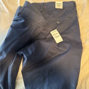 Open Edit Navy Chino Pants